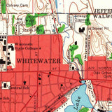 1964 Map of Whitewater Wisconsin Cravath Lake and Tripp Lake