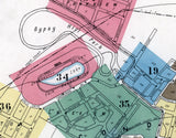 1921 Town Map of Staunton Augusta County Virginia