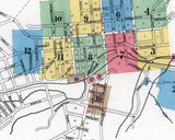 1899 Town Map of Staunton Augusta County Virginia