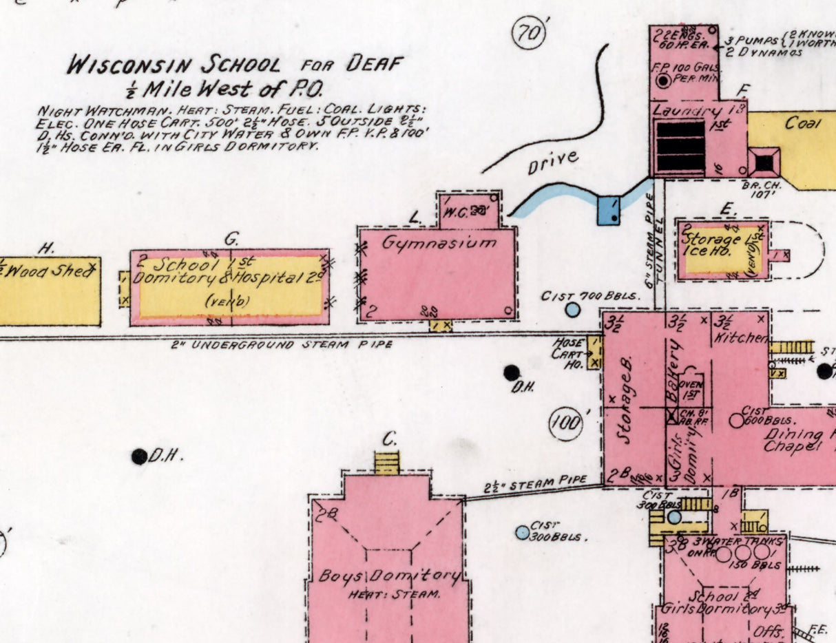 1904 Town Map of Delavan Walworth County Wisconsin