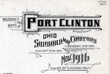 1916 Town Map of Port Clinton Ottawa County Ohio