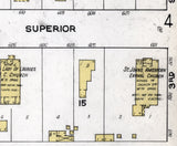 1920 Town Map of Genoa Ottawa County Ohio