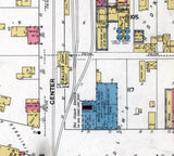 1920 Town Map of Oak Harbor Ottawa County Ohio