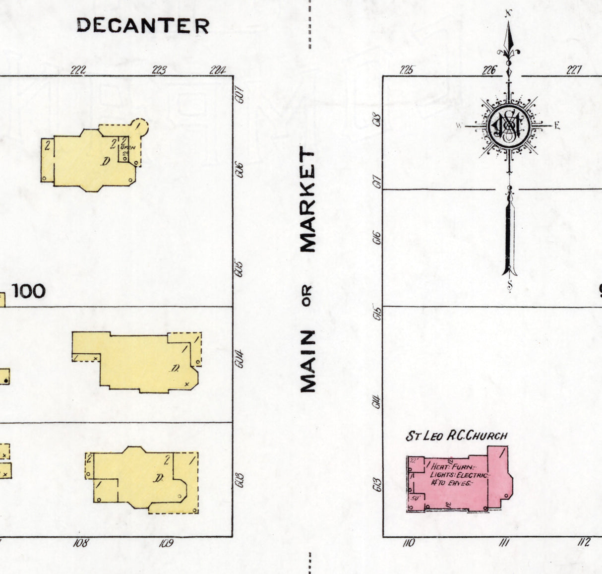 1909 Town Map of Demopolis Marengo County Alabama