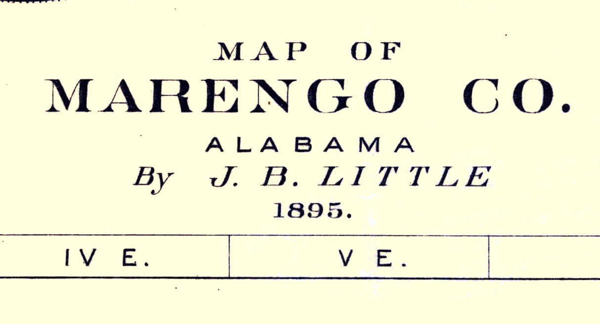 1895 Map of Marengo County Alabama