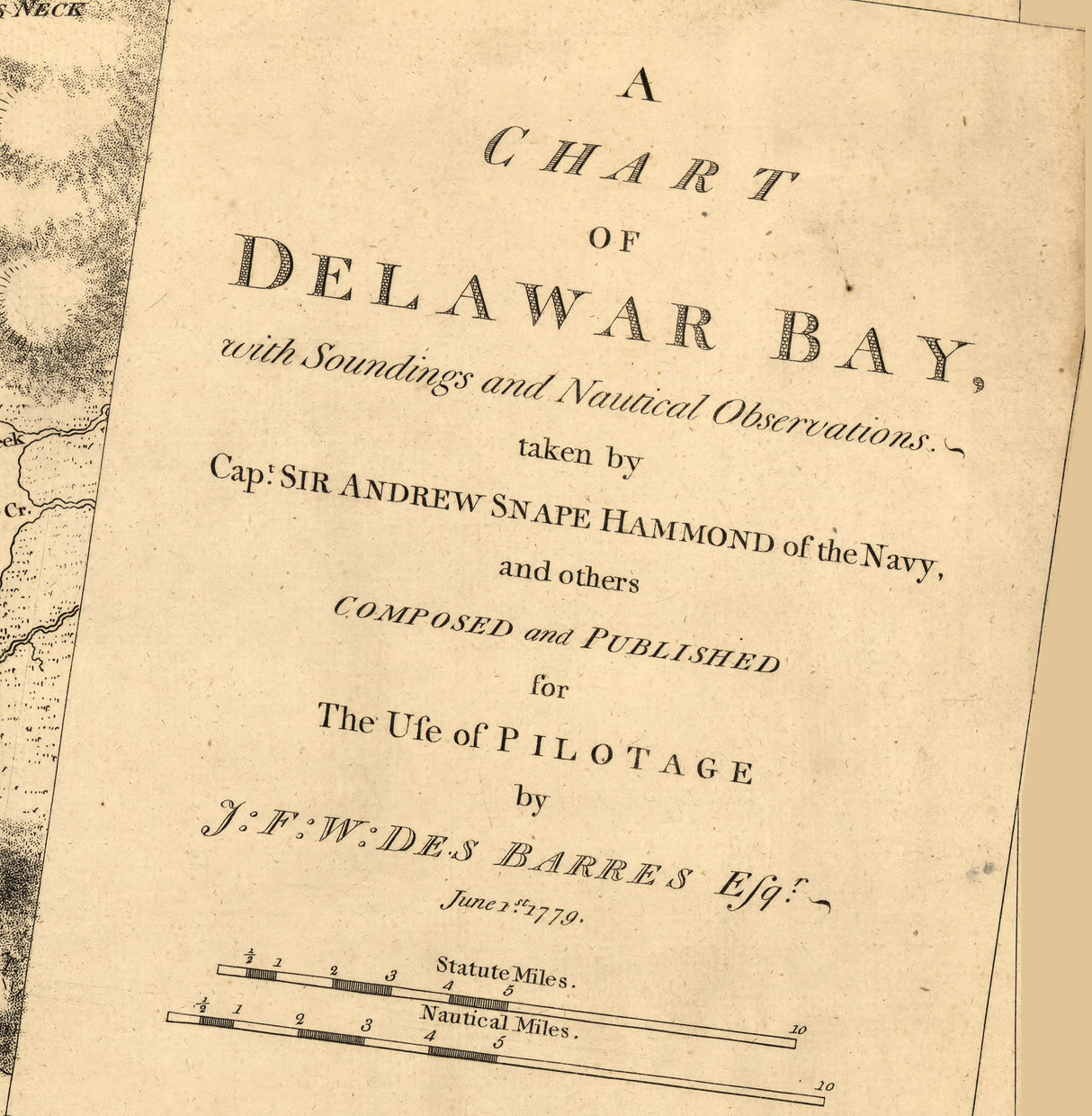 1779 Chart of Delaware Bay