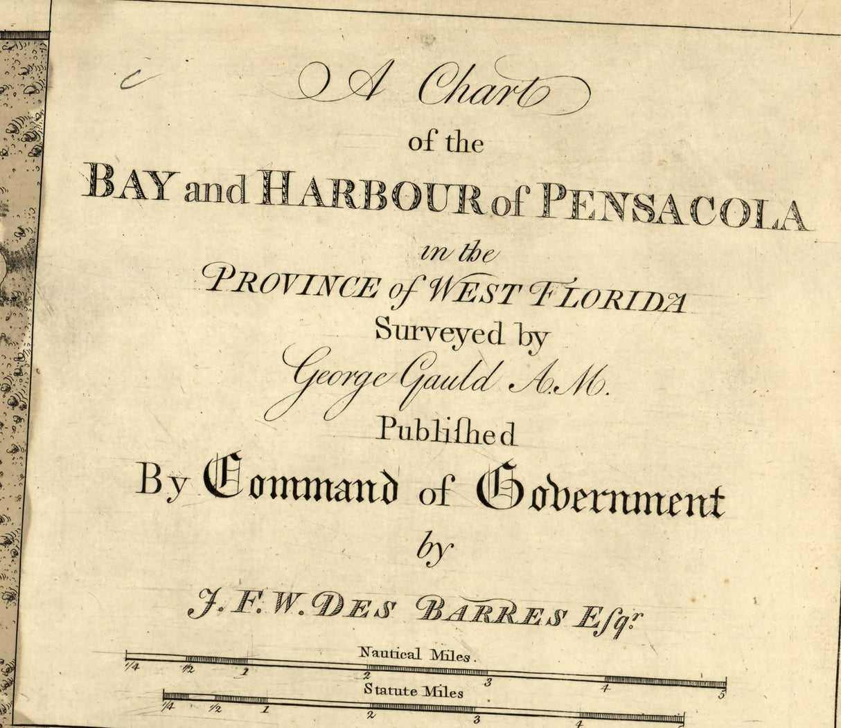 1800 Chart of Pensacola Bay and Harbor