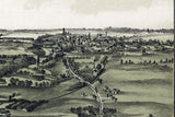 1896 Panoramic Map of Ashtabula Harbor Ohio