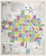 1899 Town Map of South Bend Indiana