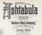 1903 Town Map of Ashtabula Ohio