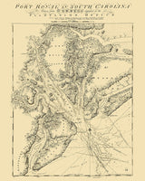 1800 Map of Port of Royal South Carolina