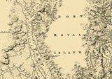 1800 Map of Port of Royal South Carolina