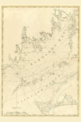 1800 Nautical Chart of Buzzards Bay and Vineyard Sound Massachusetts