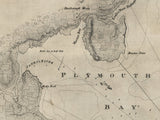 1800 Nautical Chart of Plymouth Bay Massachusetts