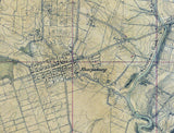 1862 Map of Sharpsburg Washington County Maryland Farms