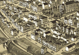 1895 Panoramic Map of Mifflintown Juniata County Pennsylvania