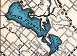 1923 Map of Lake Winnebago Wisconsin