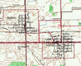 1942 Topo Map of Ashley Indiana Pleasant Lake