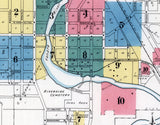 1912 Town Map of Stoughton Dane County Wisconsin
