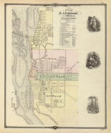 1878 Town Map of La Crosse Wisconsin