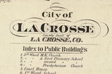 1878 Town Map of La Crosse Wisconsin