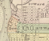 1878 Town Map of La Crosse Wisconsin