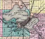 1878 Map of Dane County Wisconsin