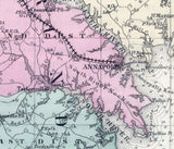 1866 Map of Anne Arundel County Maryland
