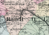 1866 Map of Carroll County Maryland