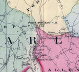 1866 Map of Charles County Maryland