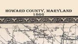 1866 Map of Howard County Maryland