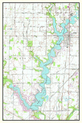 1981 Map of Morse Reservoir Indiana