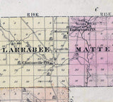 1878 Map of Waupaca County Wisconsin