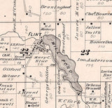 1880 Map of Jackson Township Steuben County Indiana