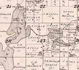 1880 Map of Jamestown Township Steuben County Indiana