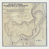 1922 Map of Little Tippecanoe Lake Kosciusko County Indiana