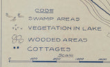 1922 Map of Wabee Lake Kosciusko County Indiana