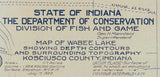 1922 Map of Wabee Lake Kosciusko County Indiana