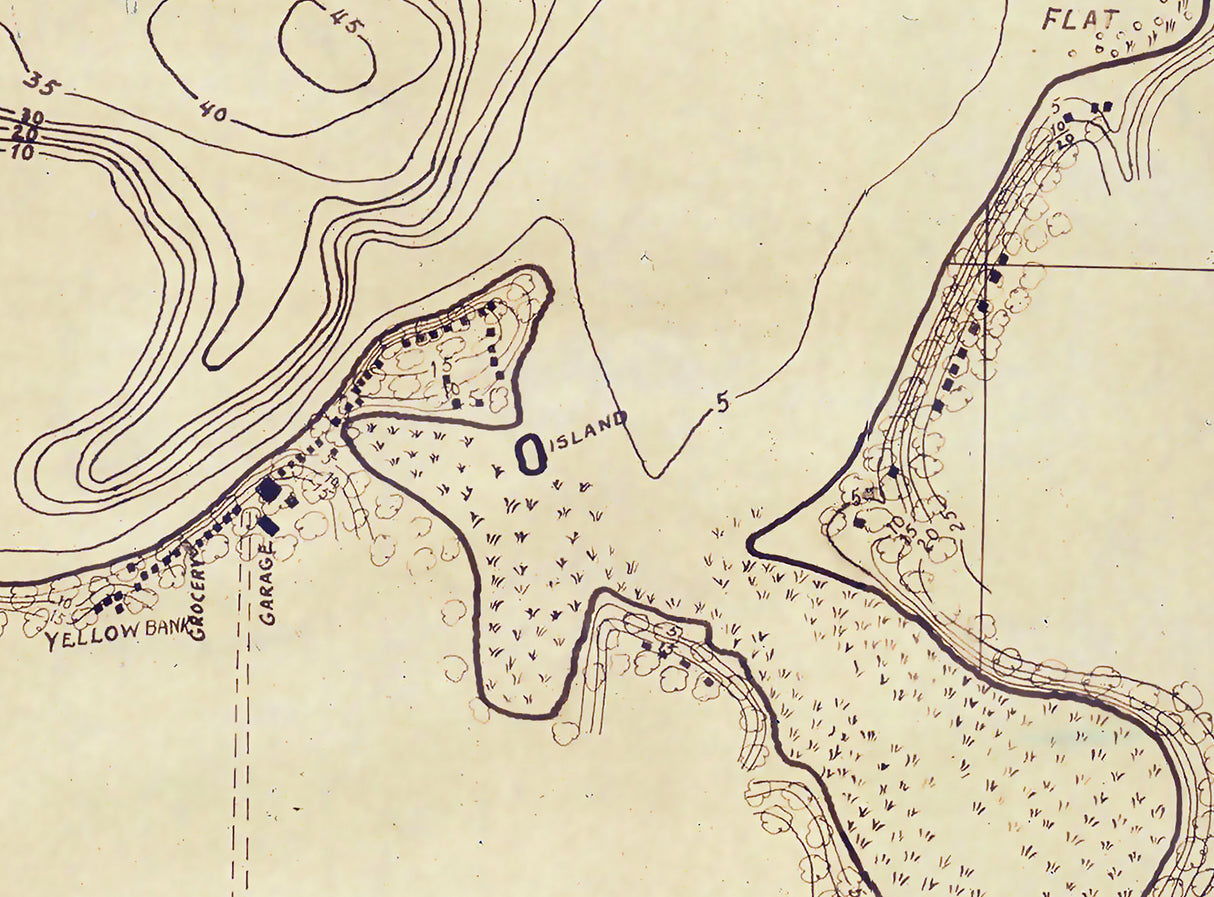 1922 Map of Webster Lake Kosciusko County Indiana