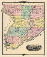 1878 Map of Crawford County Wisconsin