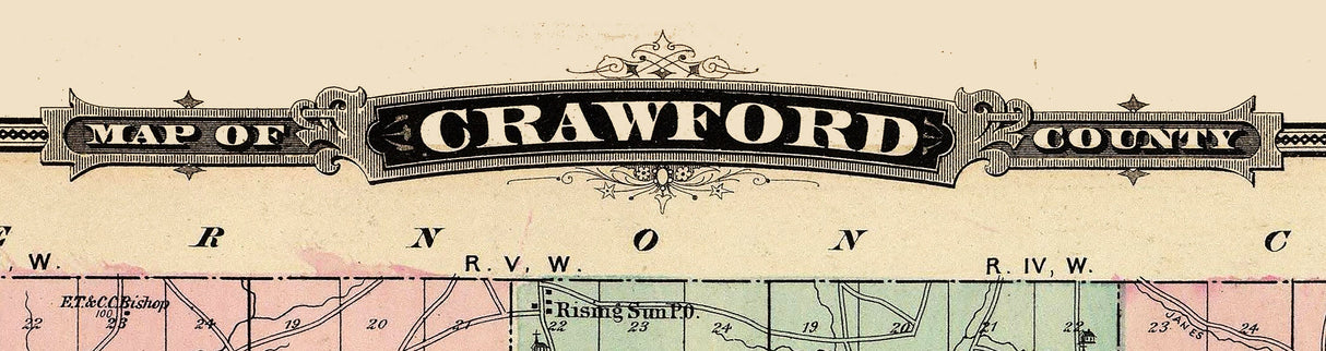 1878 Map of Crawford County Wisconsin