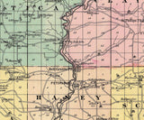 1878 Map of Crawford County Wisconsin