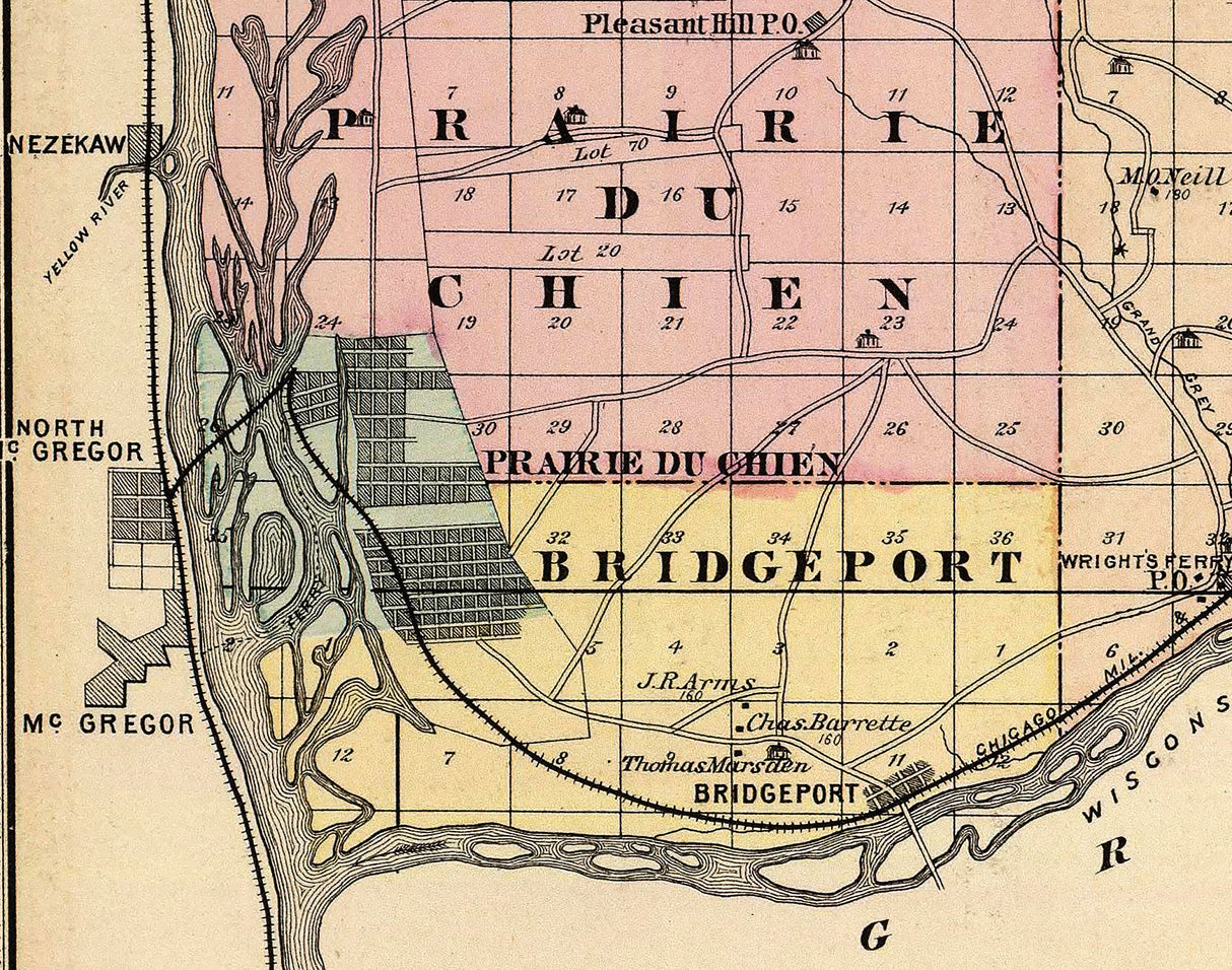 1878 Map of Crawford County Wisconsin