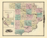 1878 Map of Sauk County Wisconsin