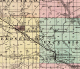 1878 Map of Sauk County Wisconsin