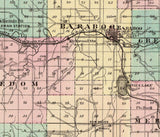 1878 Map of Sauk County Wisconsin