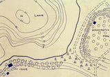 1922 Map of North Pine South Pine and Stone Lakes LaPorte County Indiana