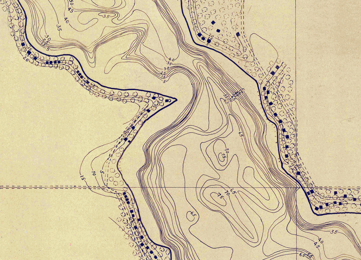 1925 Map of Big Long Lake LaGrange County Indiana