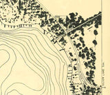 1954 Map of Beaver Dam Lake Kosciusko County Indiana