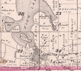 1880 Map of Otsego Township Steuben County Indiana